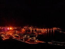night lights refinery