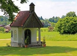 A roadside chapel amidst picturesque nature