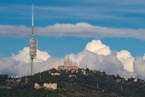 Landscape of tower in barcelona