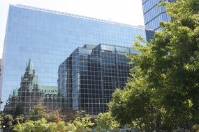 glass facade with mirroring, canada, ottawa