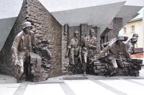 monument to the warsaw uprising in poland