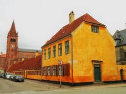 Urban street in Copenhagen city