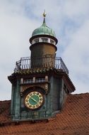 old tower with a clock on the roof