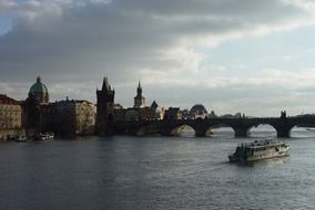 Ancient bridge in Prague