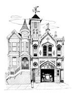 firehouse station drawing