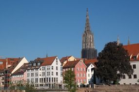 cityscape of ulm in sunny day