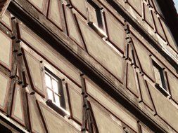 half-timbered house, facade