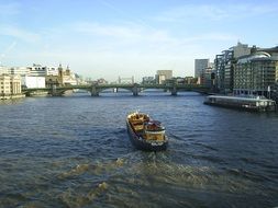 boat on the river thames in london