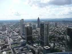 financial district skyscrapers in Frankfurt