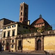 Historical buildings in a village in Italy