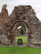 Stone ruins of the old chapel in Scotland