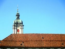 tile roof on the cathedral