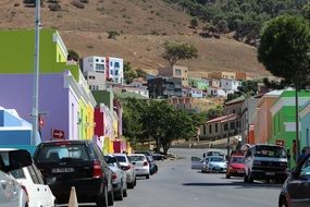 parking along the houses in Cape Town