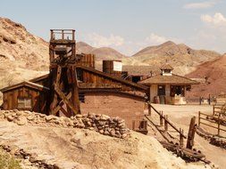 silver mining in ghost town in the Mojave Desert