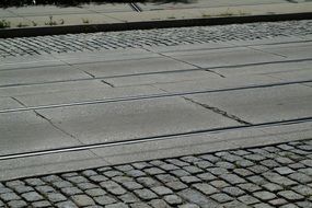 cobblestone road in City