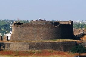 gulbarga fort of bahmani dynasty ruin, india, karnataka