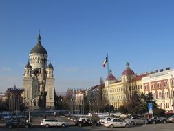 church in the old town of transylvania