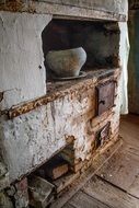 old wood stove