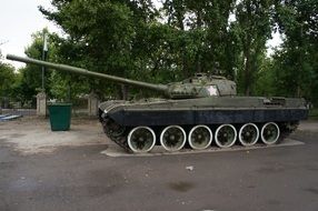 monument in the form of a tank in Russia