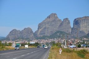 landscape of mountains in Greece