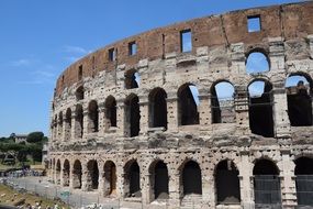 antique colosseum in Rome, Italy