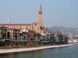 landscape of Adige river in Verona