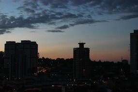 quiet twilight in the city