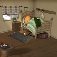 man sleep cartoon drawing