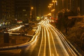 megalopolis road lights at night