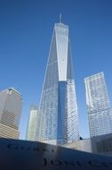 World trade center against the backdrop of clear sky