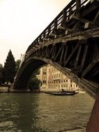 venice channel in sepia