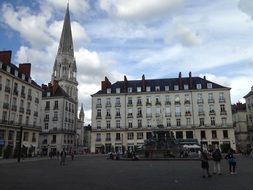 Square in the Nantes city