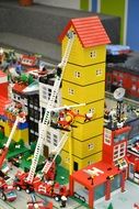 Photo of colorful buildings made of Lego blocks