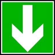 Green symbol of arrow down