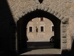 arched gate in the building