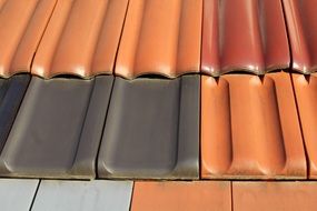 multi-colored roof tiles