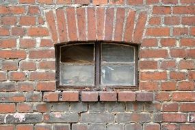 brick wall with the old window