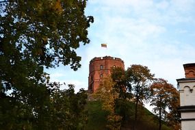 Castle building in autumn