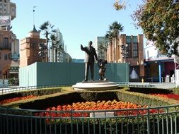 sculpture of walt disney with Mickey Mouse in Paris