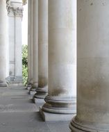 white stone pillars of a historic building