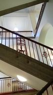 architecture of the staircase in a spacious building