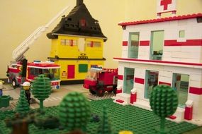 Town made of Lego blocks