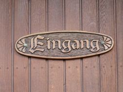 eingang sign door