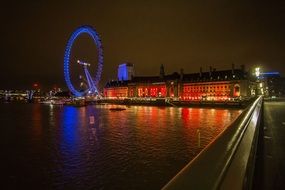 westminster night city, london