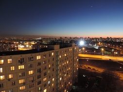 Night photography of moscow