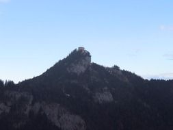 Ruins of the castle Falkenstein on a high hill