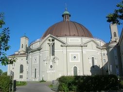 church with a brown dome