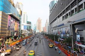 busy traffic on street of Bangkok