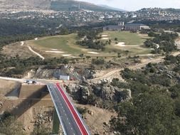 view of the road and surroundings