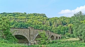 Landscape of bridge in burgenlandkreis